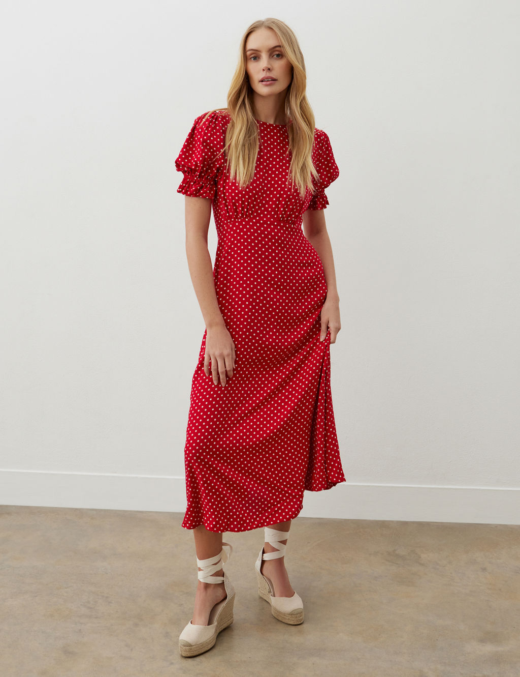 Polka Dot Midi Tea Dress