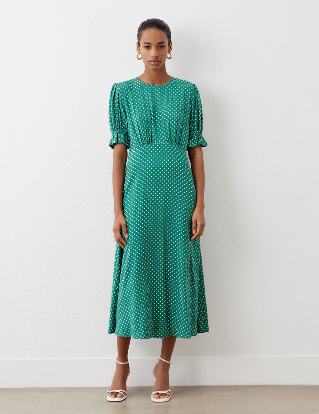 Polka Dot Midi Tea Dress