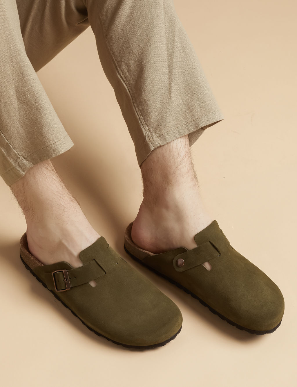 Suede Mule Slippers