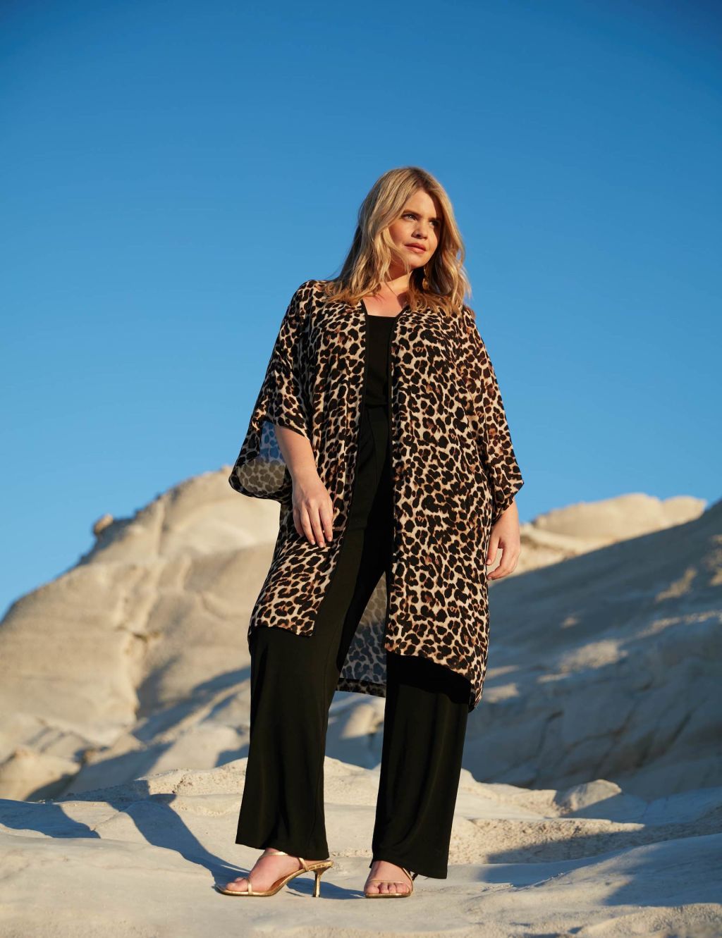 Animal Print Relaxed Kimono Top
