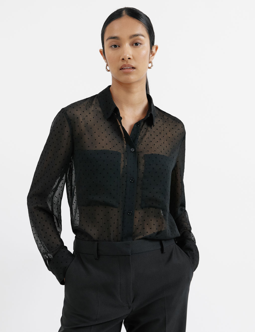 Polka Dot Button Through Shirt