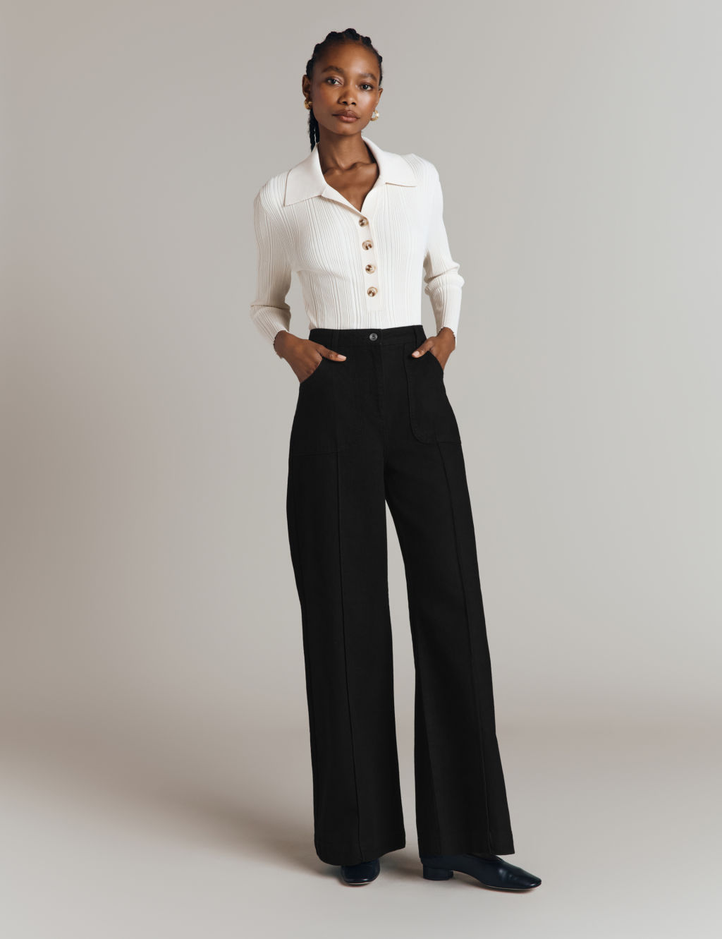 High Waisted Slim Flare Jeans
