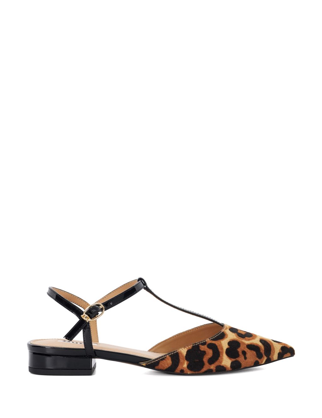 Leather Ankle Strap Flat Pointed Shoes