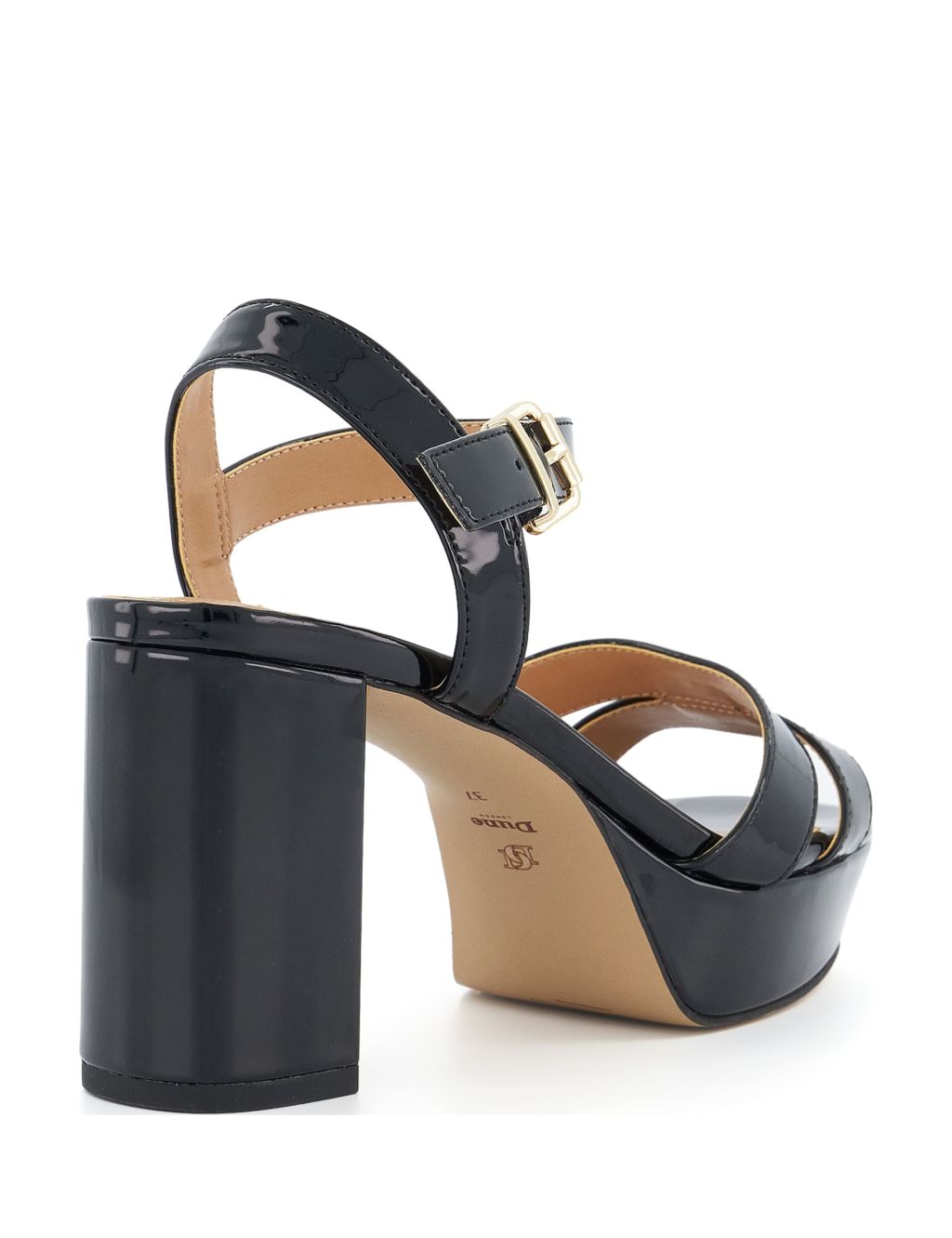 Patent Buckle Ankle Strap Platform Sandals 2 of 5