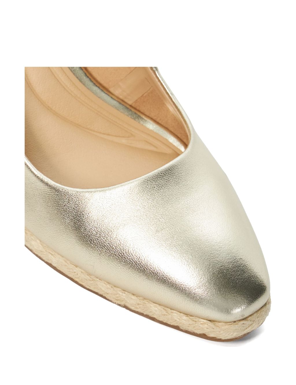 Leather Metallic Wedge Shoes 5 of 5