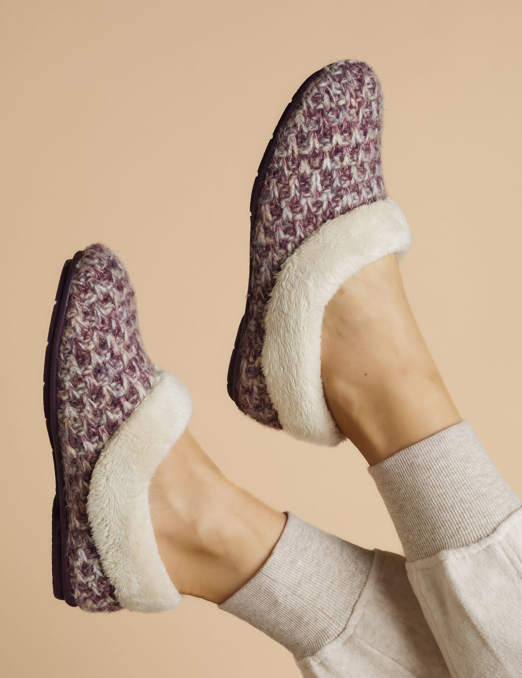 Faux Fur Lined Slippers