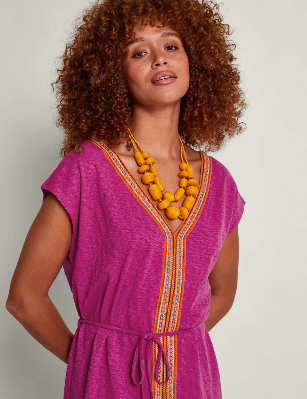 Pure Cotton Jersey Beach Cover Up Kaftan Monsoon M&S