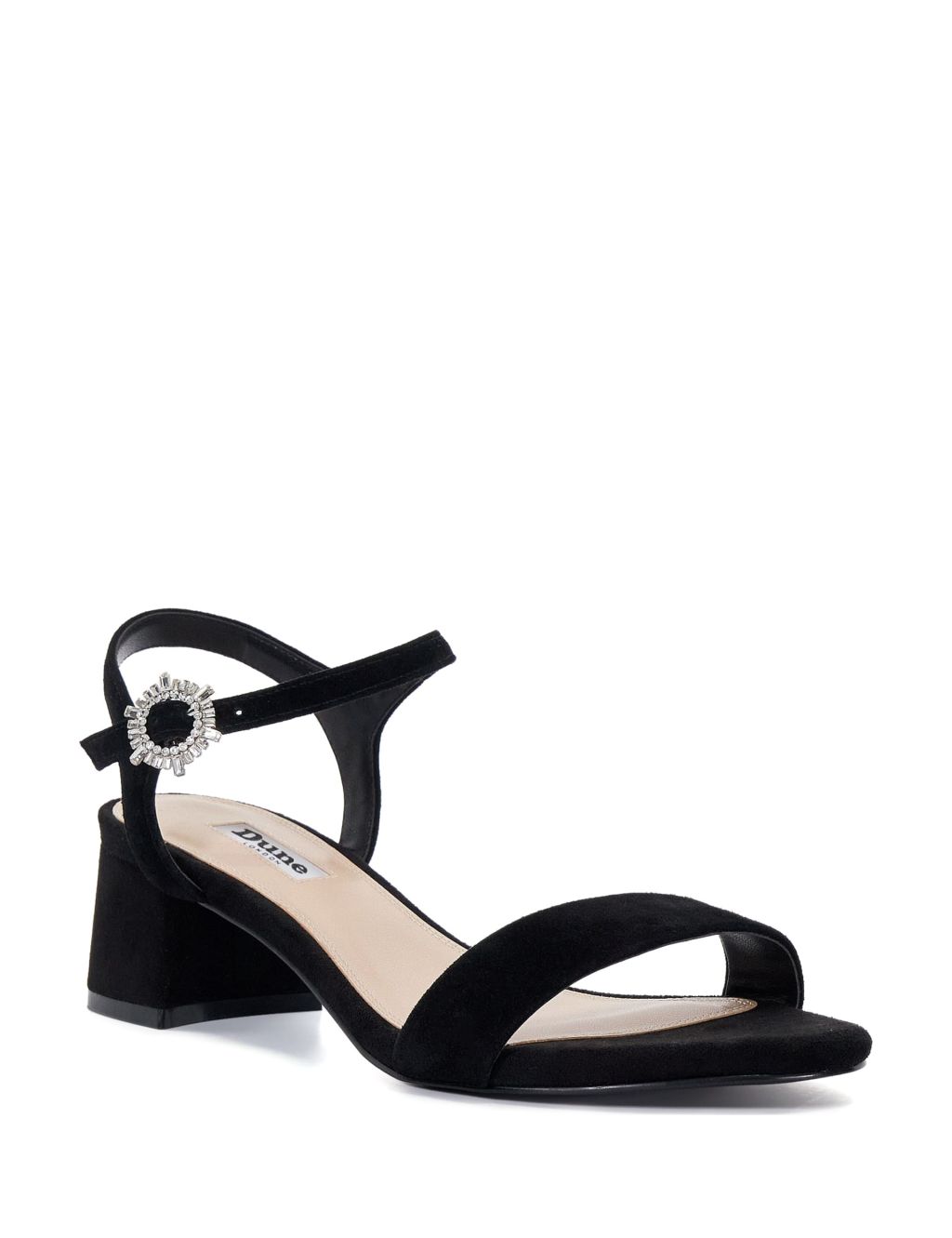 Suede Ankle Strap Block Heel Sandals 2 of 5