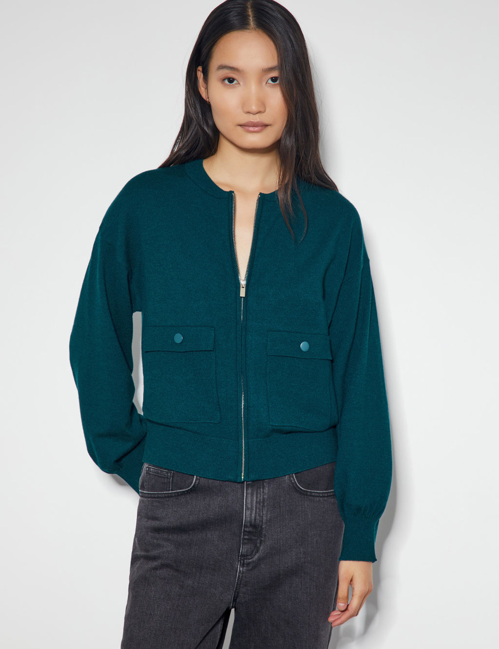 Knitted Bomber Jacket
