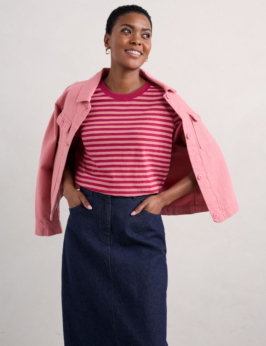 Pure Cotton Striped T-Shirt