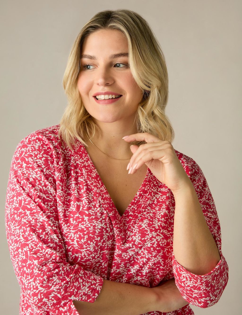 Pure Cotton Floral Tunic | Live Unlimited London | M&S image.