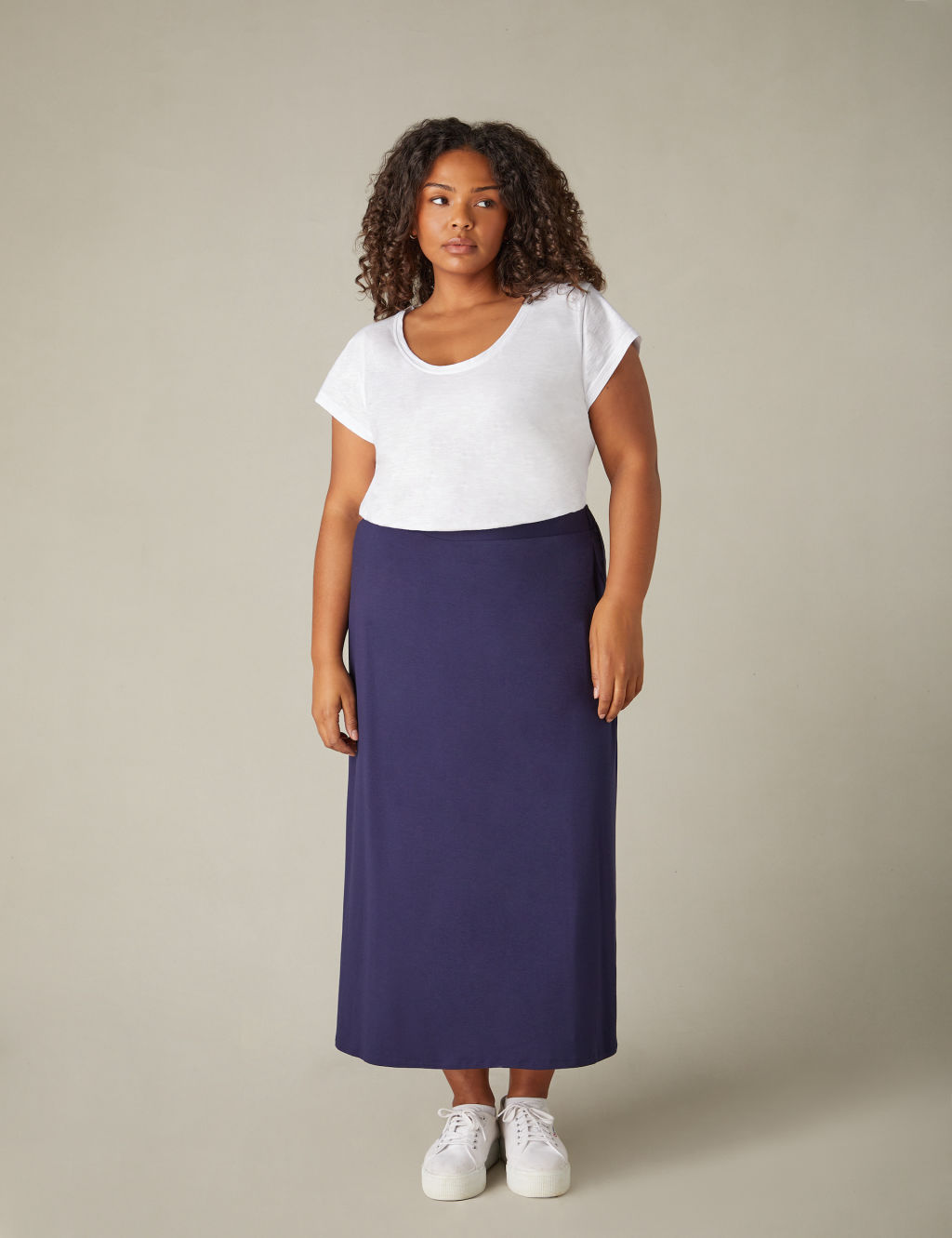 Jersey Midaxi Slip Skirt 3 of 5