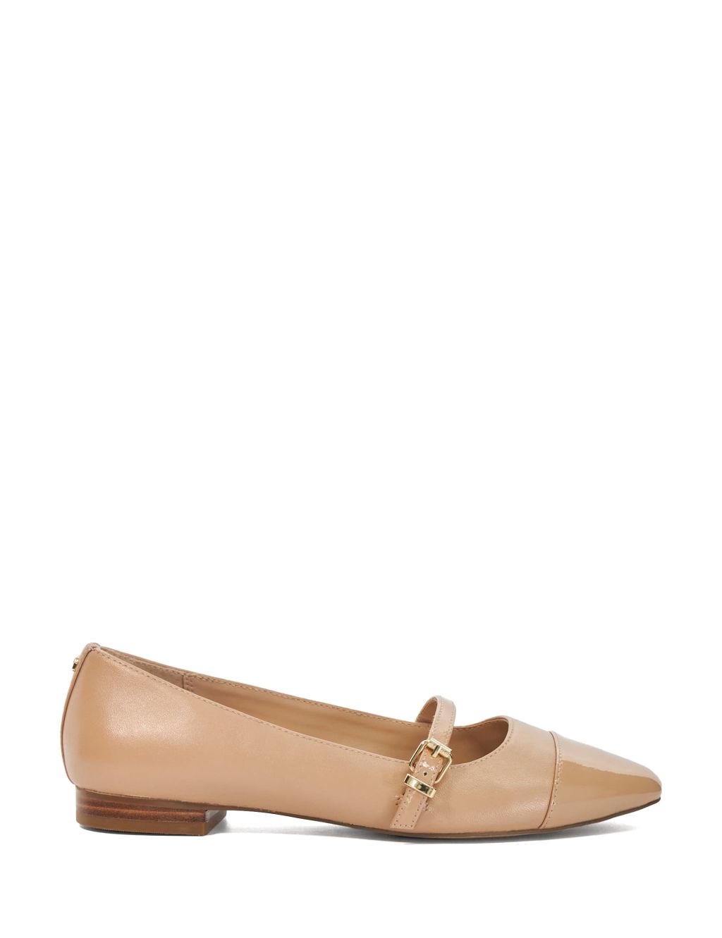 Leather Buckle Flat Ballet Pumps 3 of 5