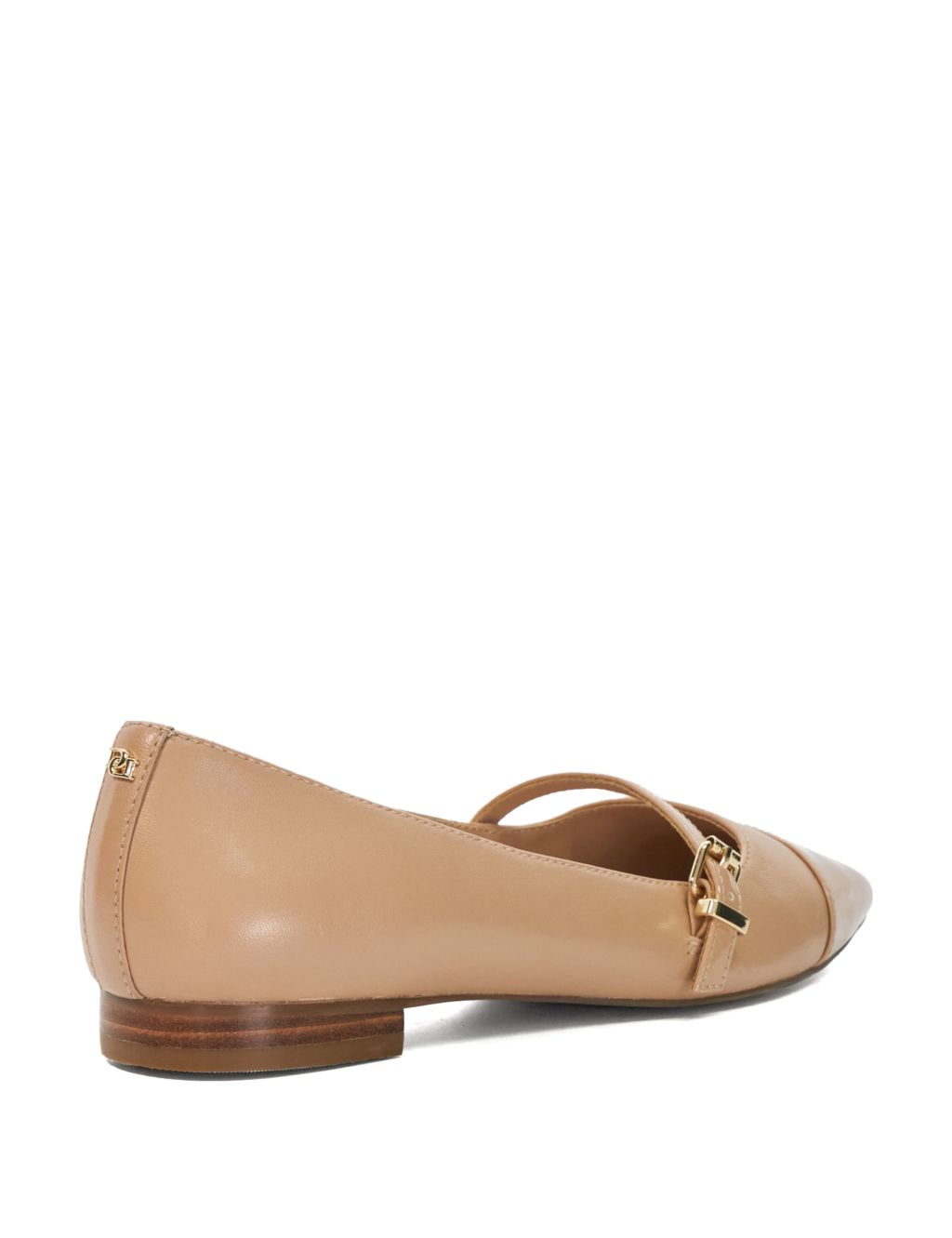 Leather Buckle Flat Ballet Pumps 2 of 5