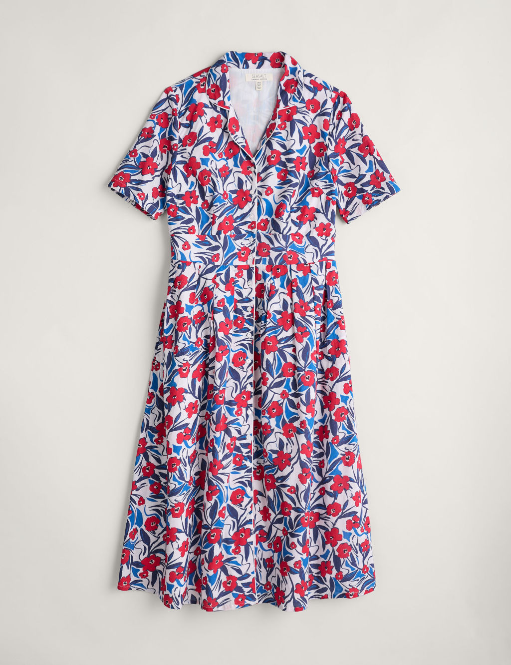Pure Cotton Floral Midaxi Waisted Dress | Seasalt Cornwall | M&S