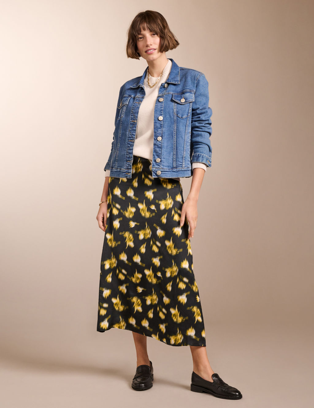 Floral Midaxi Slip Skirt