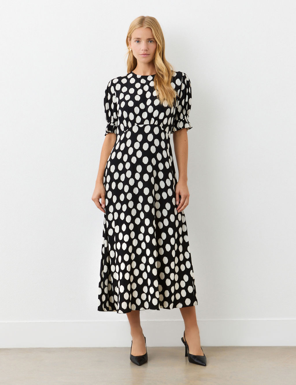Polka Dot Midi Tea Dress