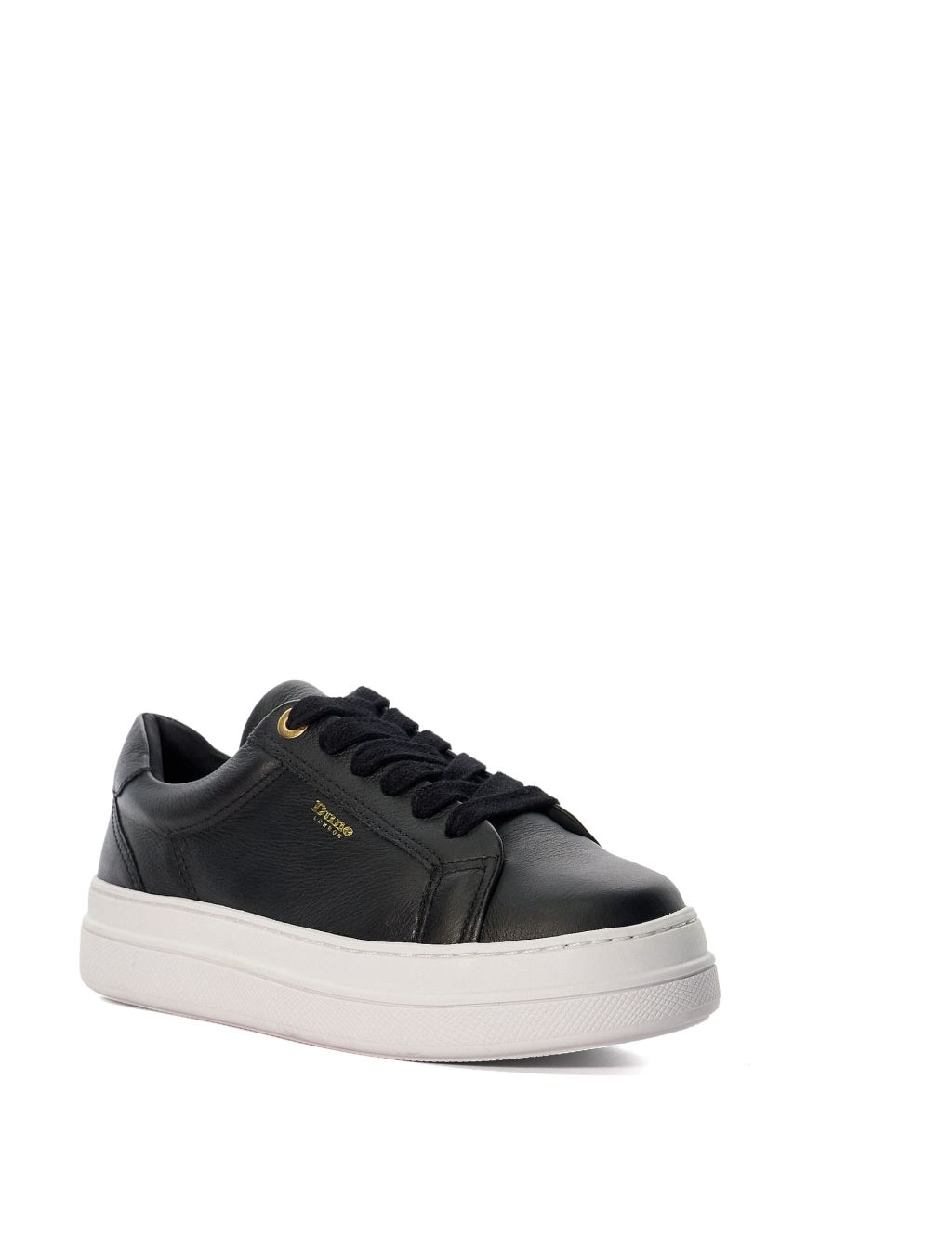 Leather Lace Up Flatform Trainers 1 of 5