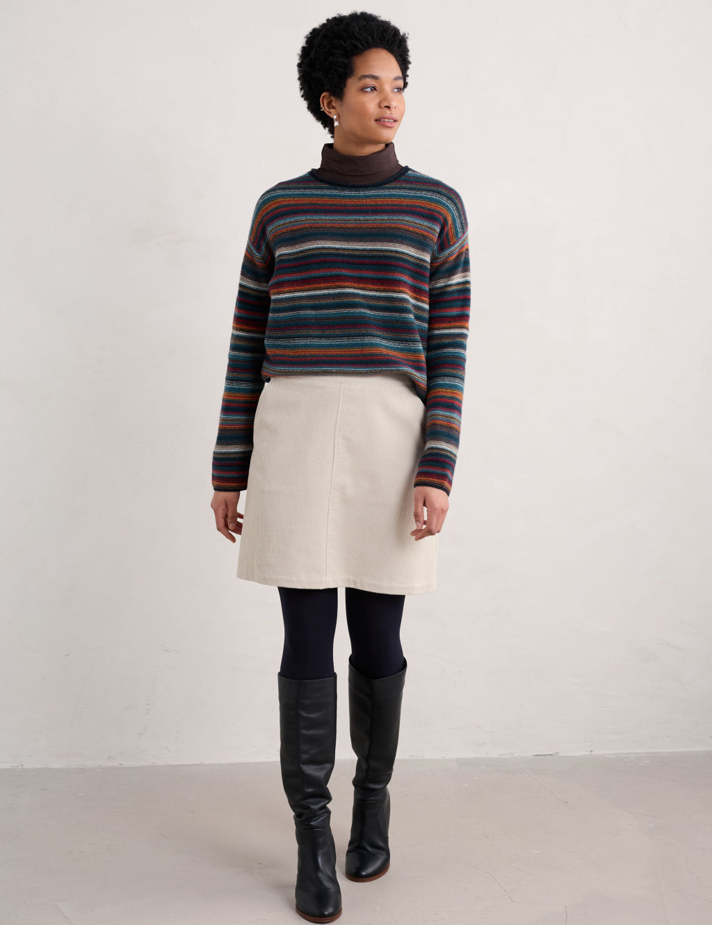 Merino Wool Rich Striped Jumper