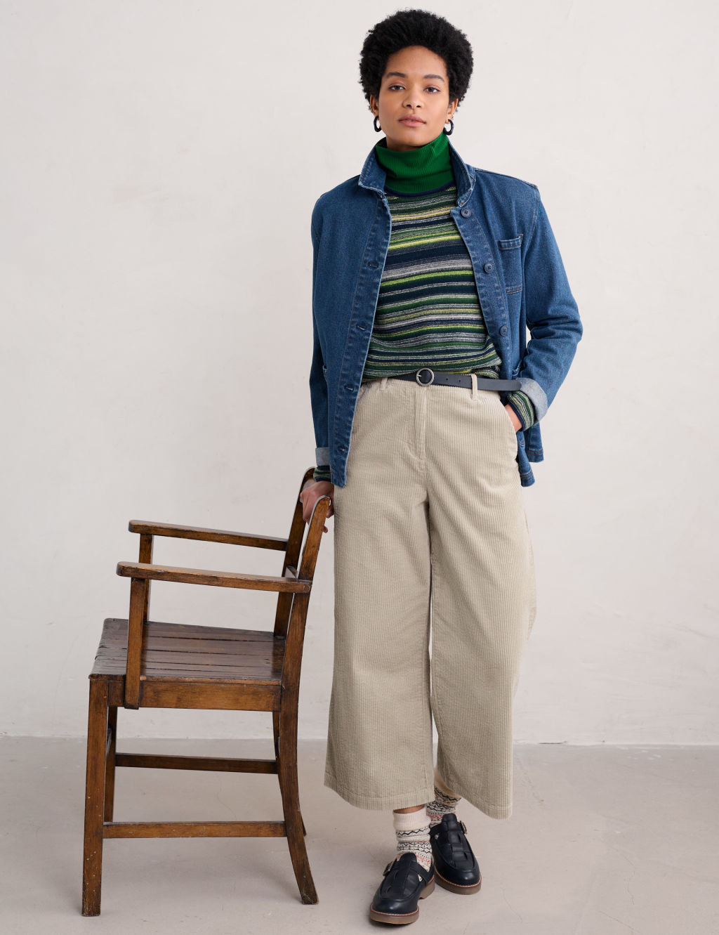 Merino Wool Rich Striped Jumper