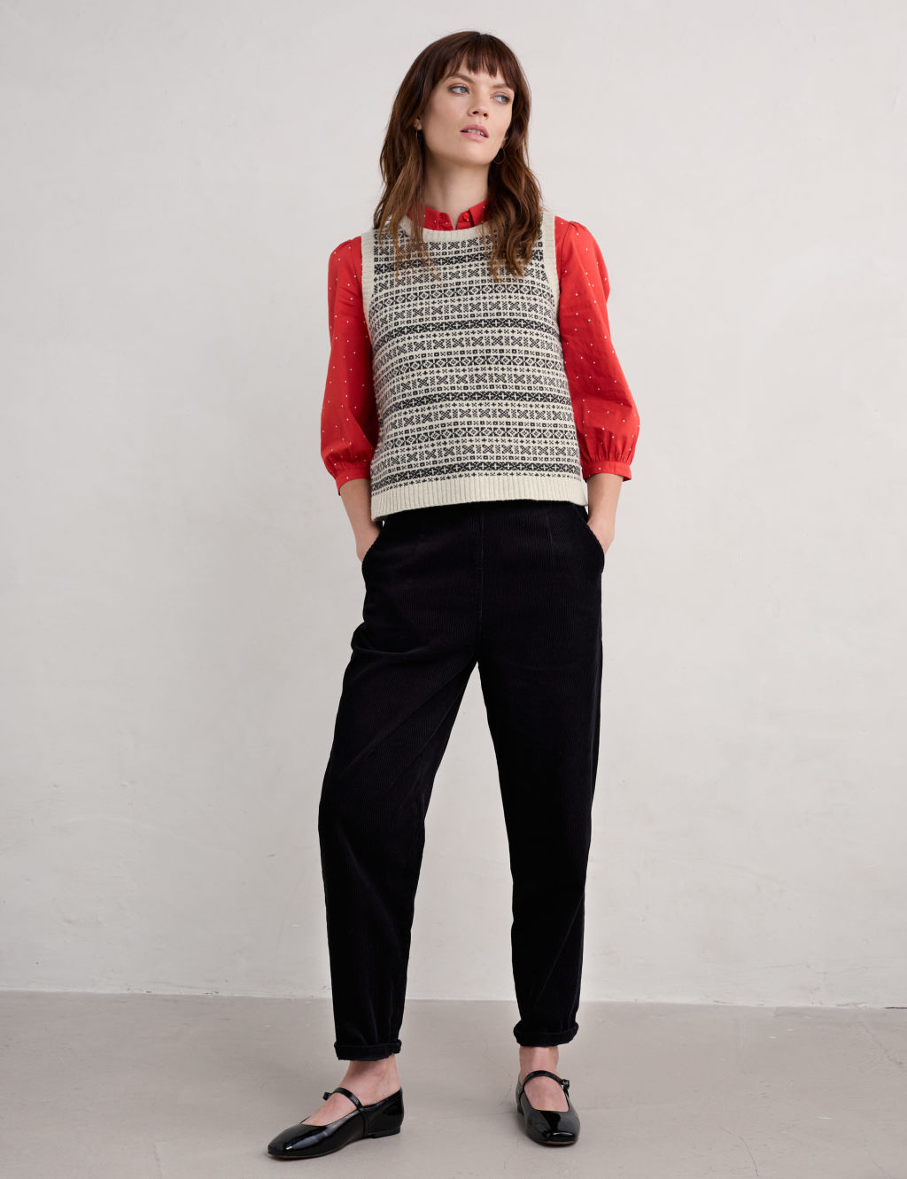 Merino Wool Rich Fairisle Knitted Vest