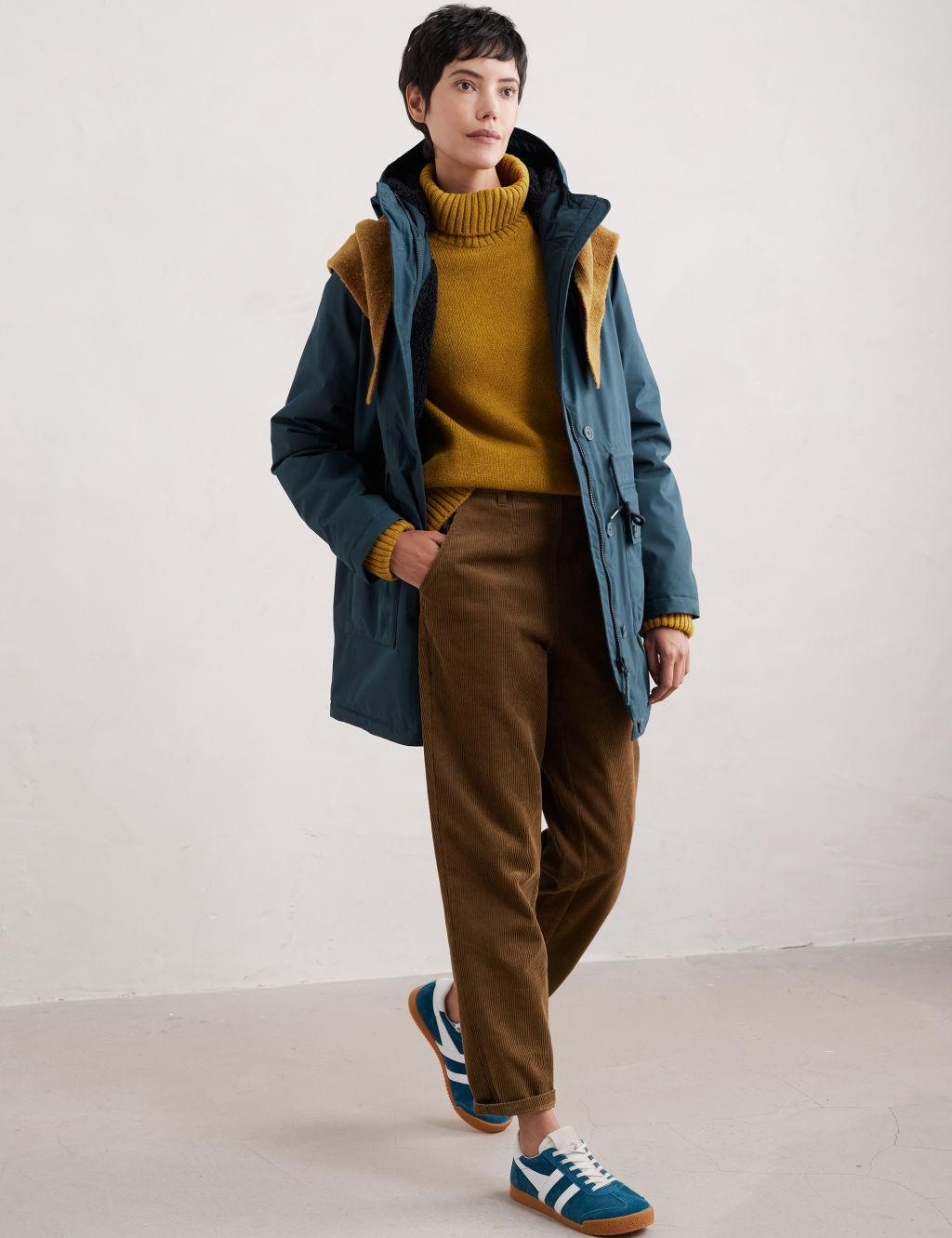 Cotton Rich Showerproof Longline Raincoat