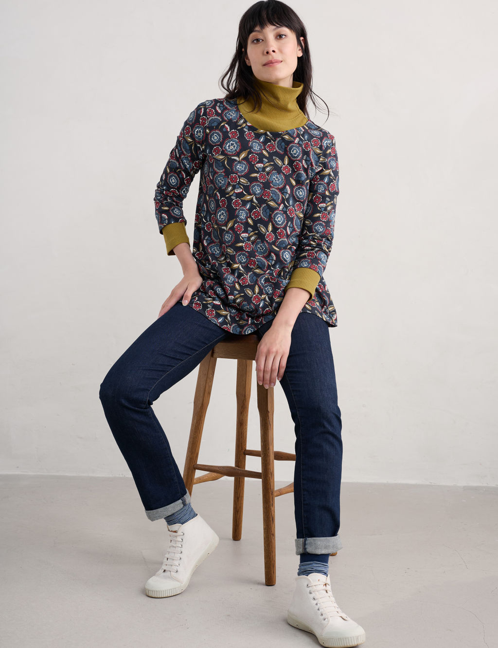 Cotton Modal Blend Floral Top