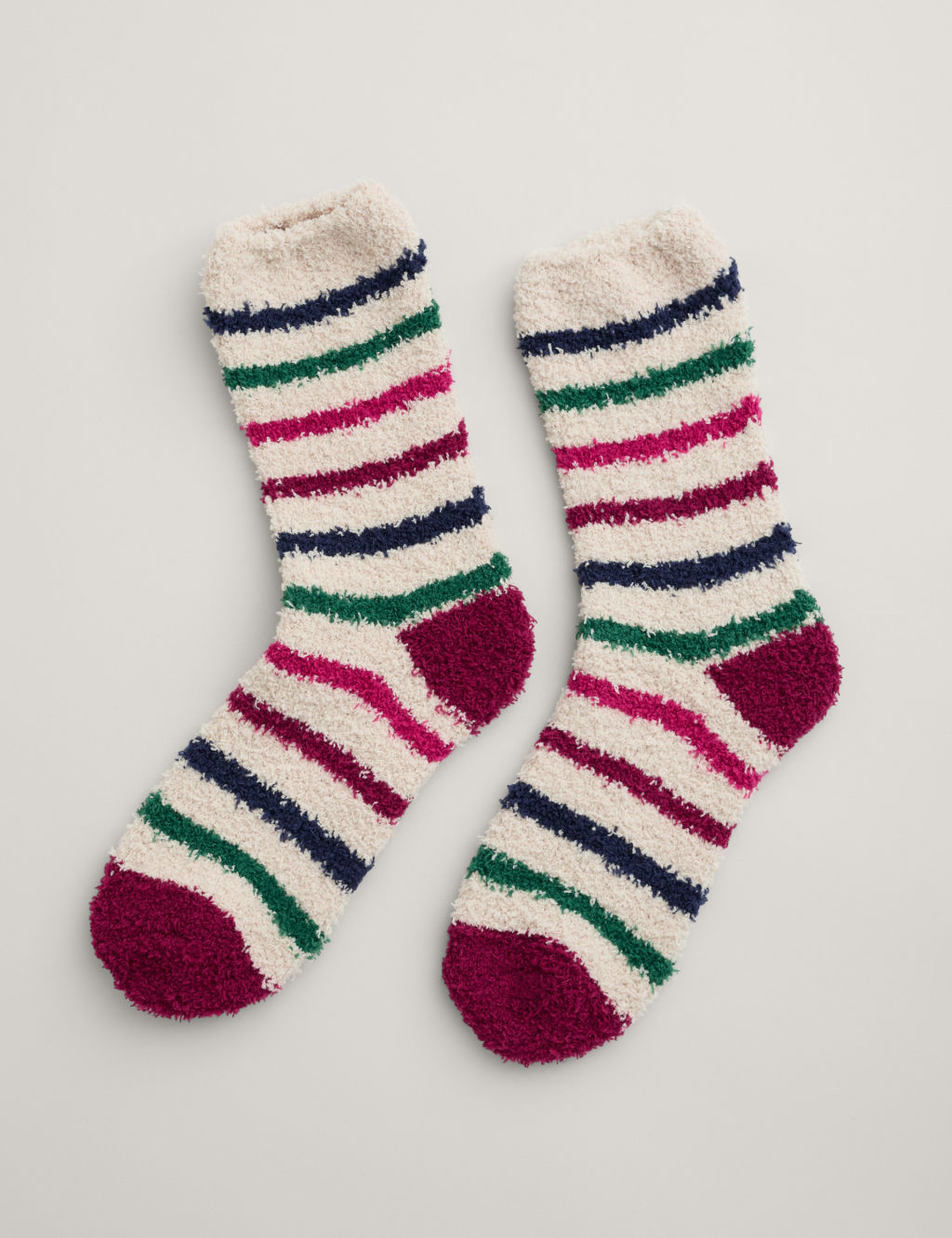 Cosy Striped Fluffy Socks