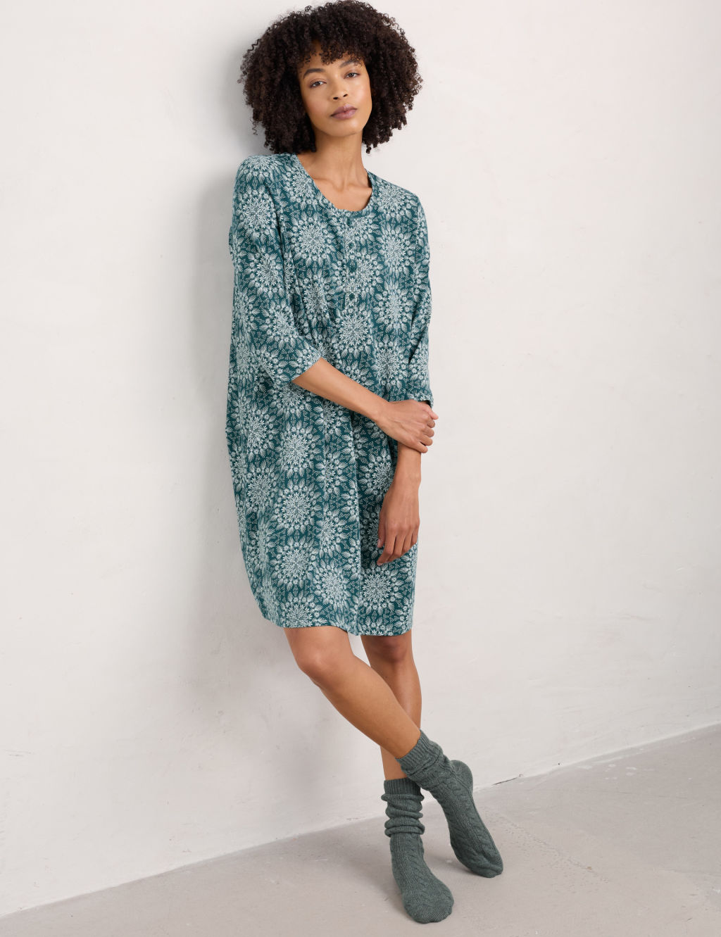 Cotton Rich Print Nightdress