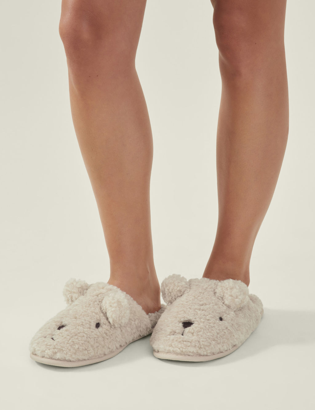 Borg Teddy Mule Slippers