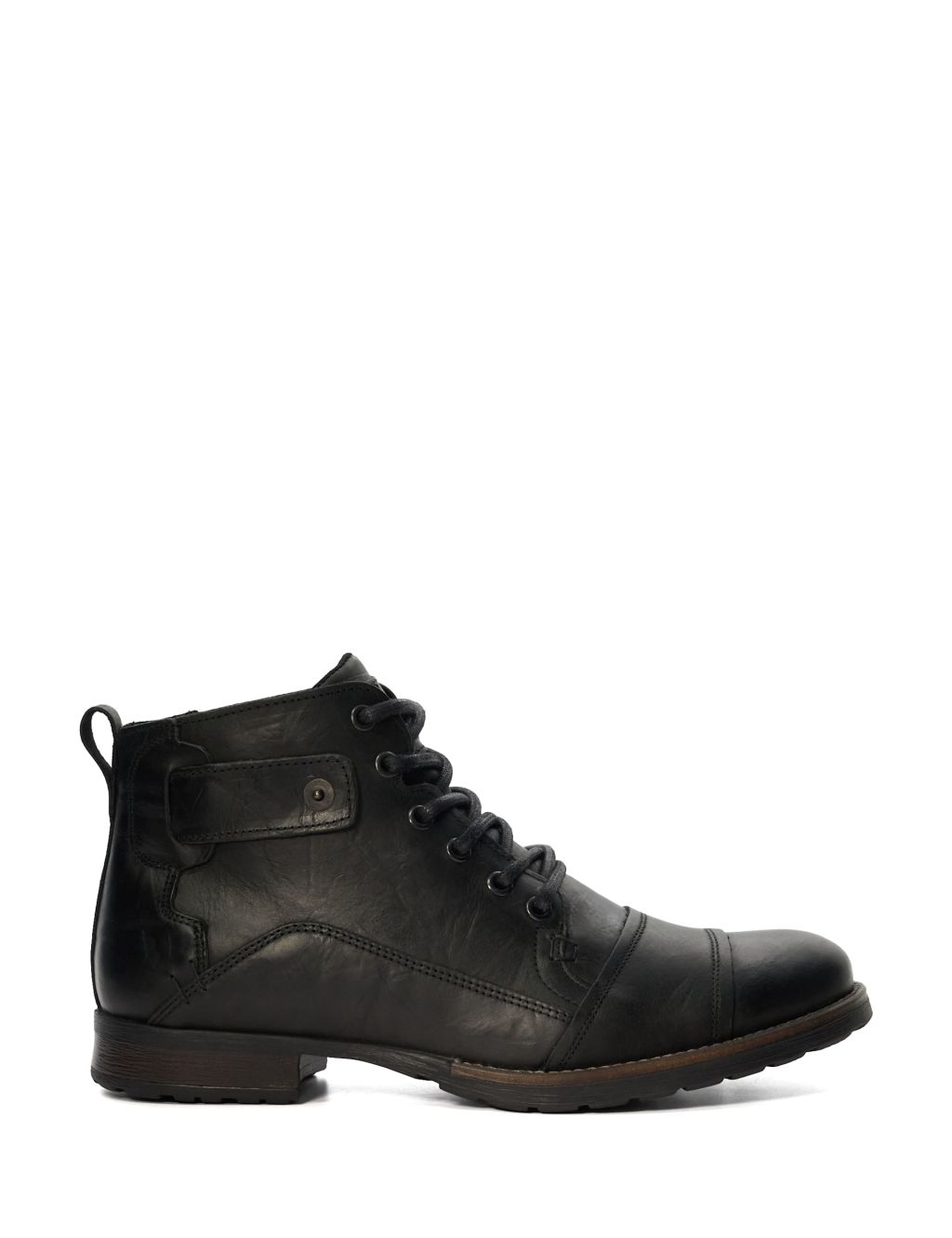 Leather Seam Detail Casual Boots