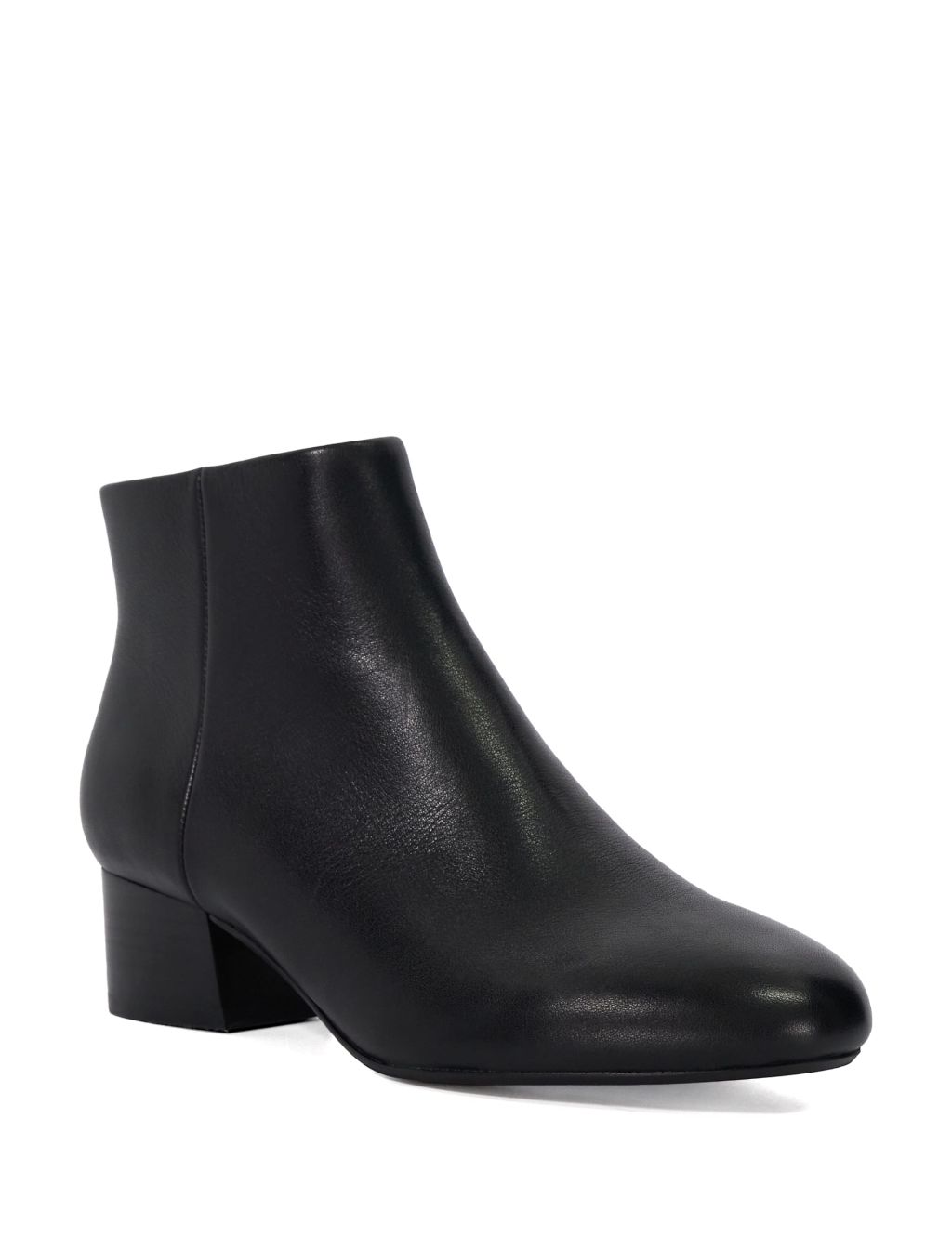 Leather Block Heel Ankle Boots 2 of 4