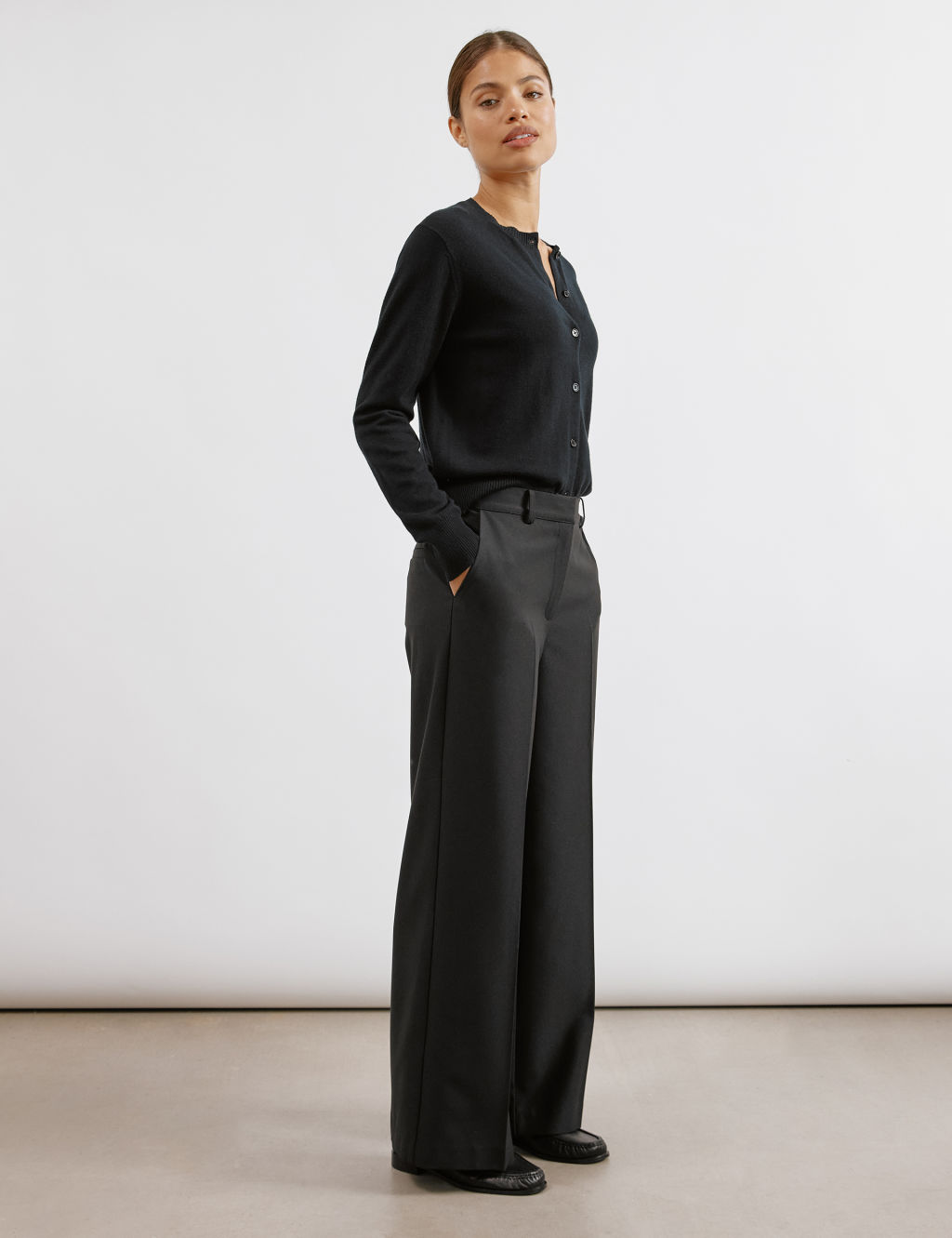 Tailored Wide Leg Trousers