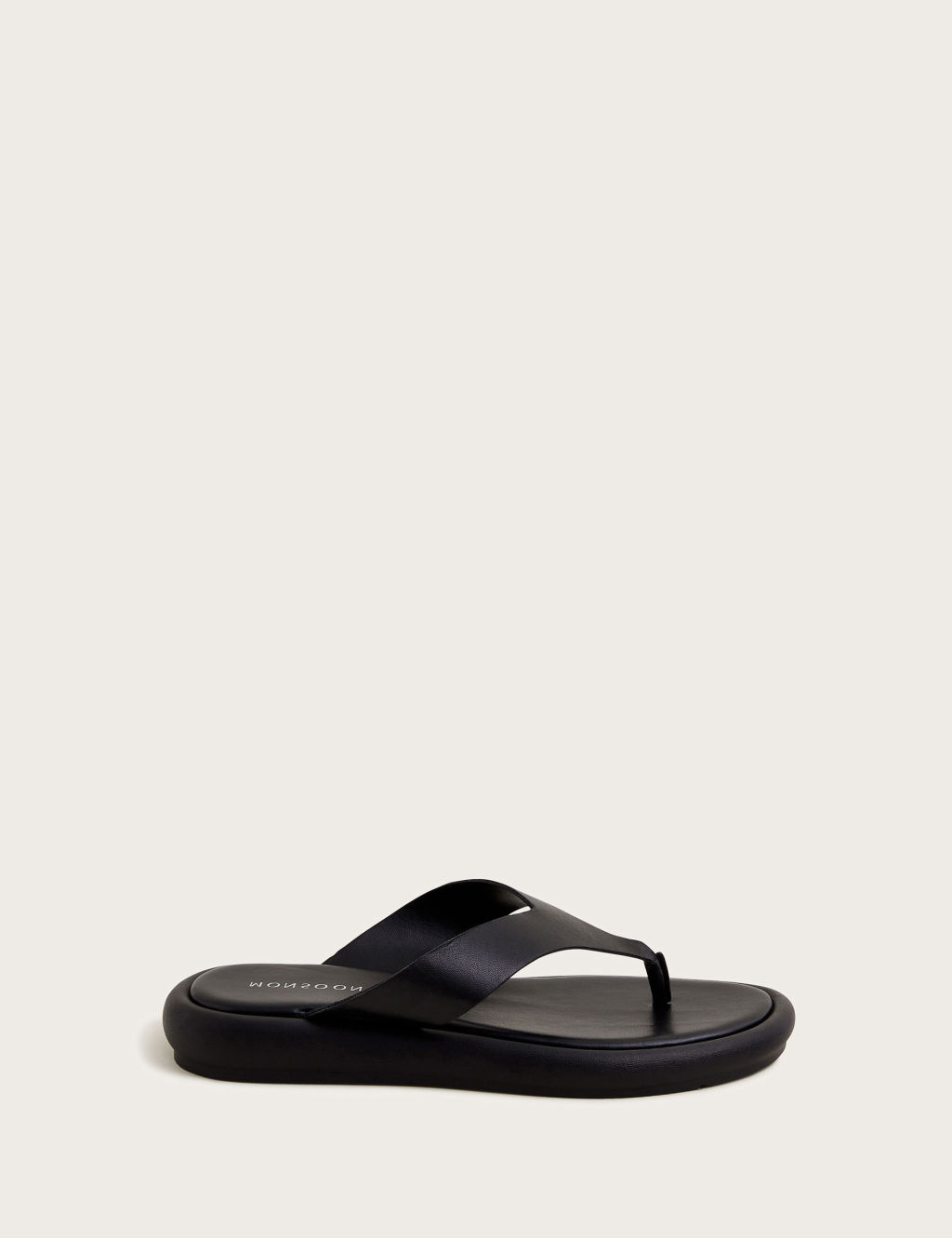 Leather Flatform Flip Flops