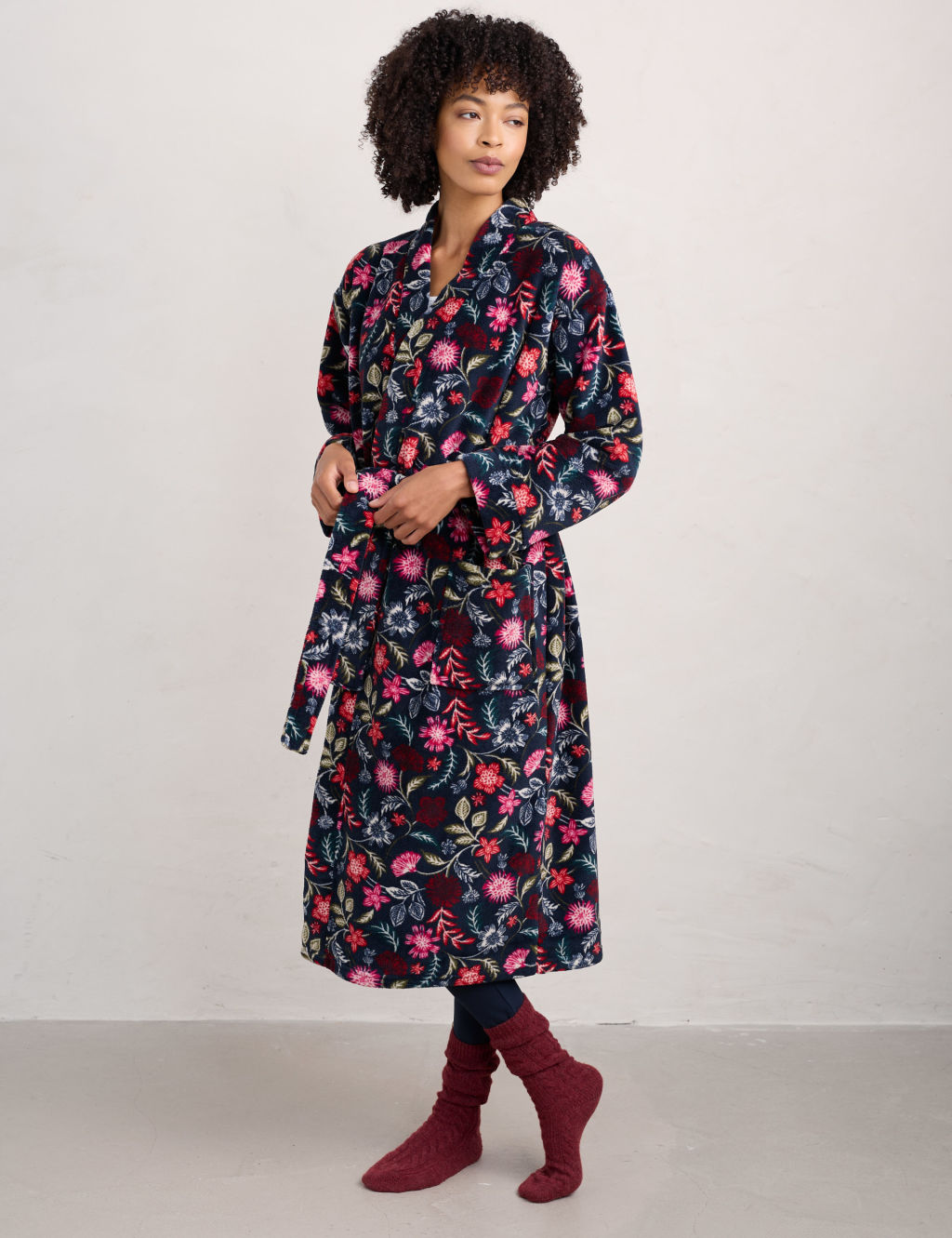 Satin Print Dressing Gown