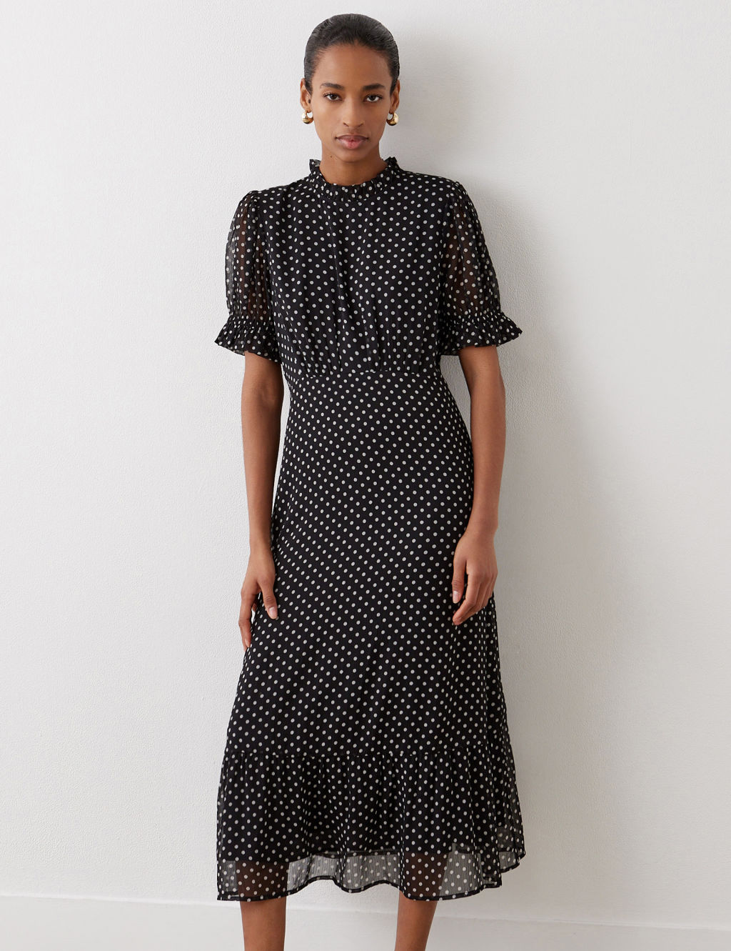 Polka Dot Midi Tea Dress