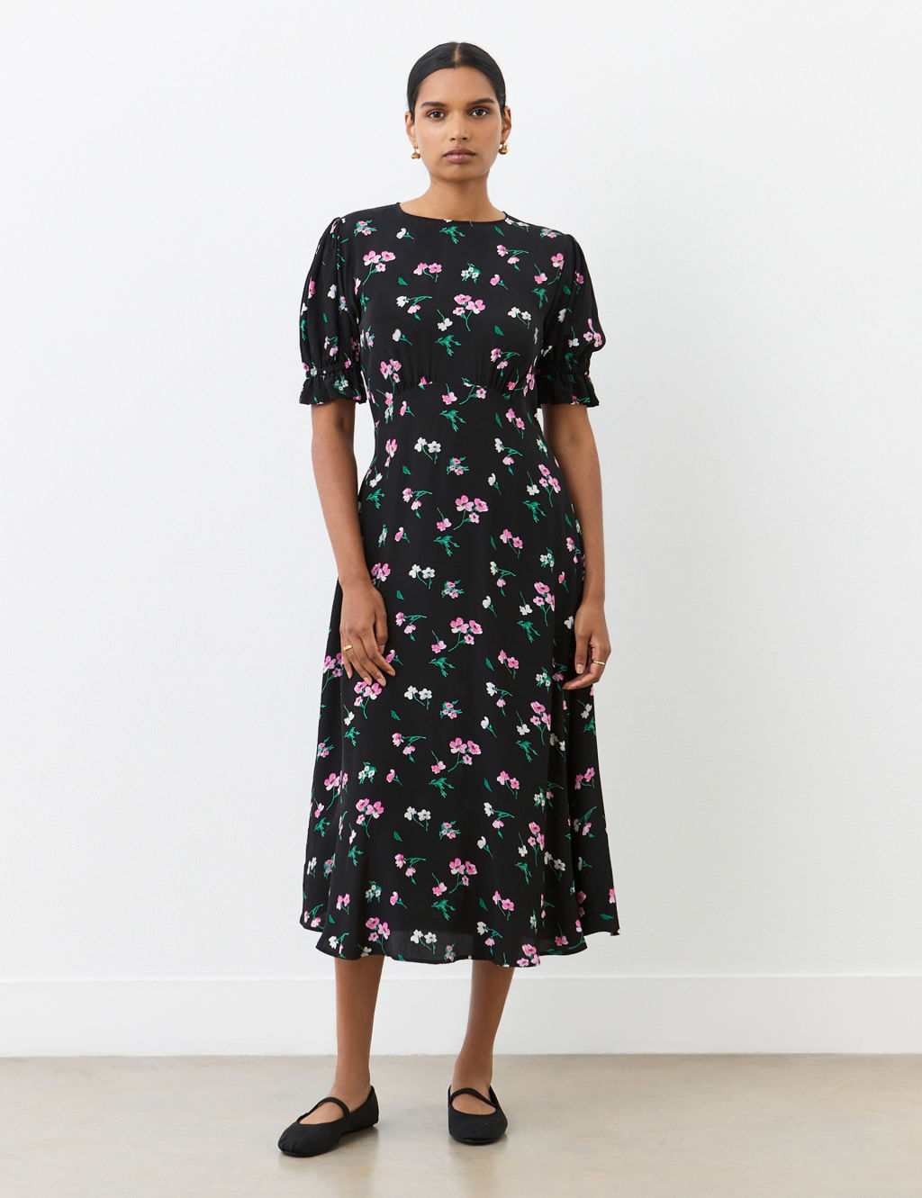 Floral Midi Tea Dress