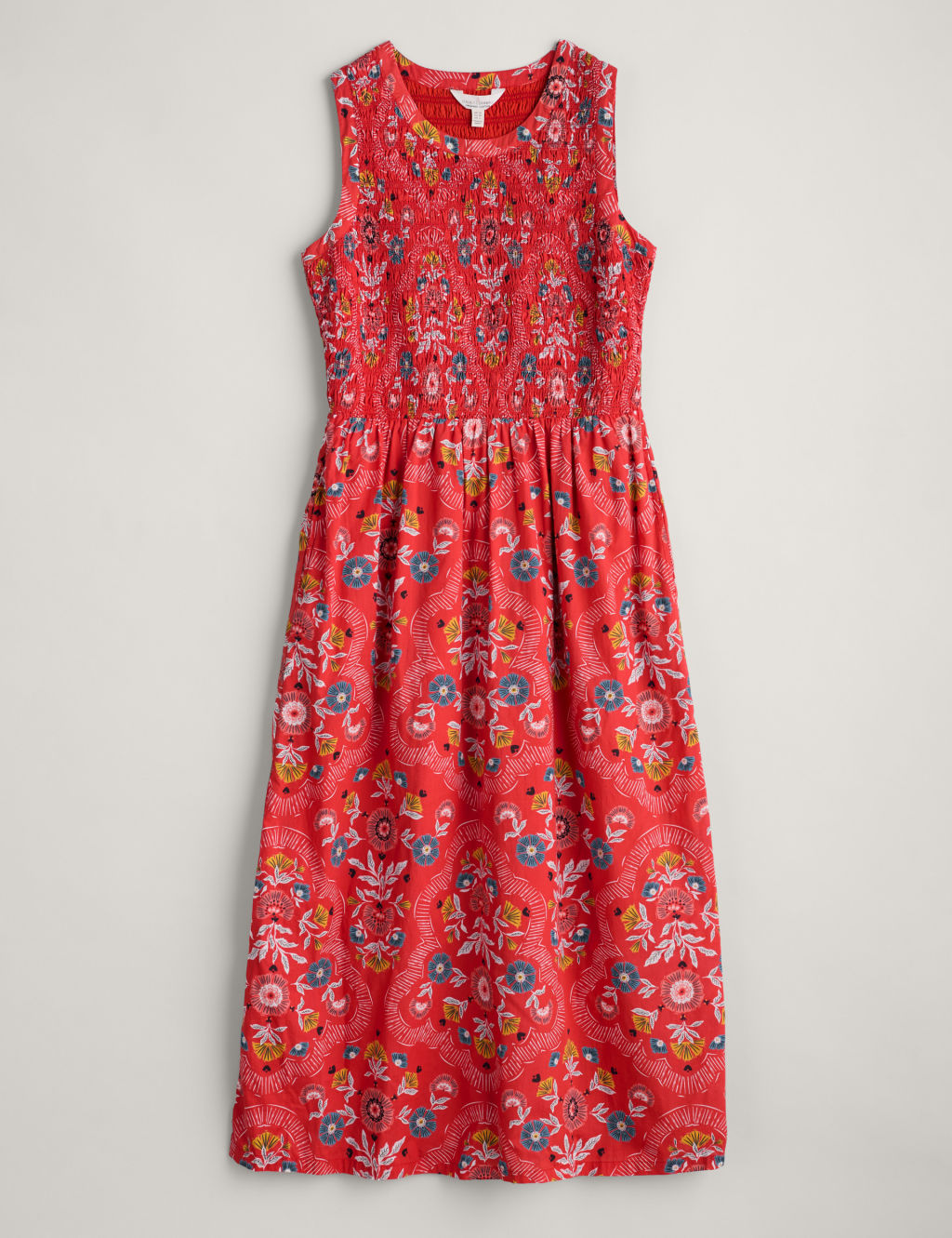 Pure Cotton Floral Midaxi Waisted Dress | Seasalt Cornwall | M&S