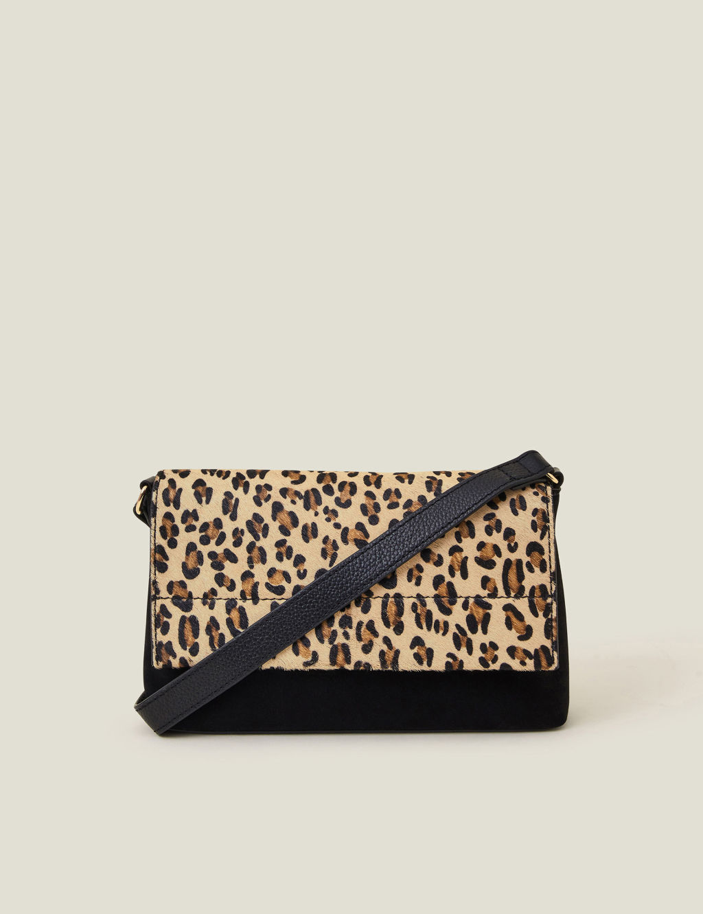 Leather Animal Print Cross Body Bag