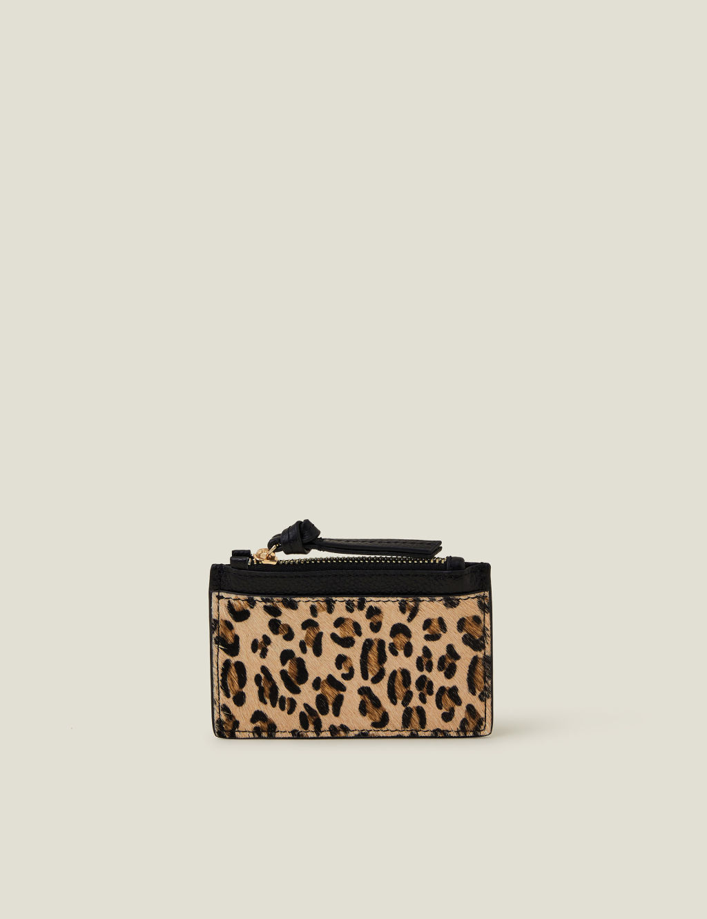 Leather Animal Print Card Holder