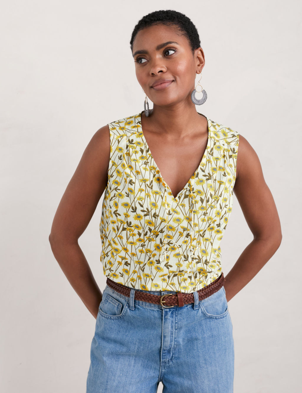 Pure Cotton Floral V-neck Vest | Seasalt Cornwall | M&S