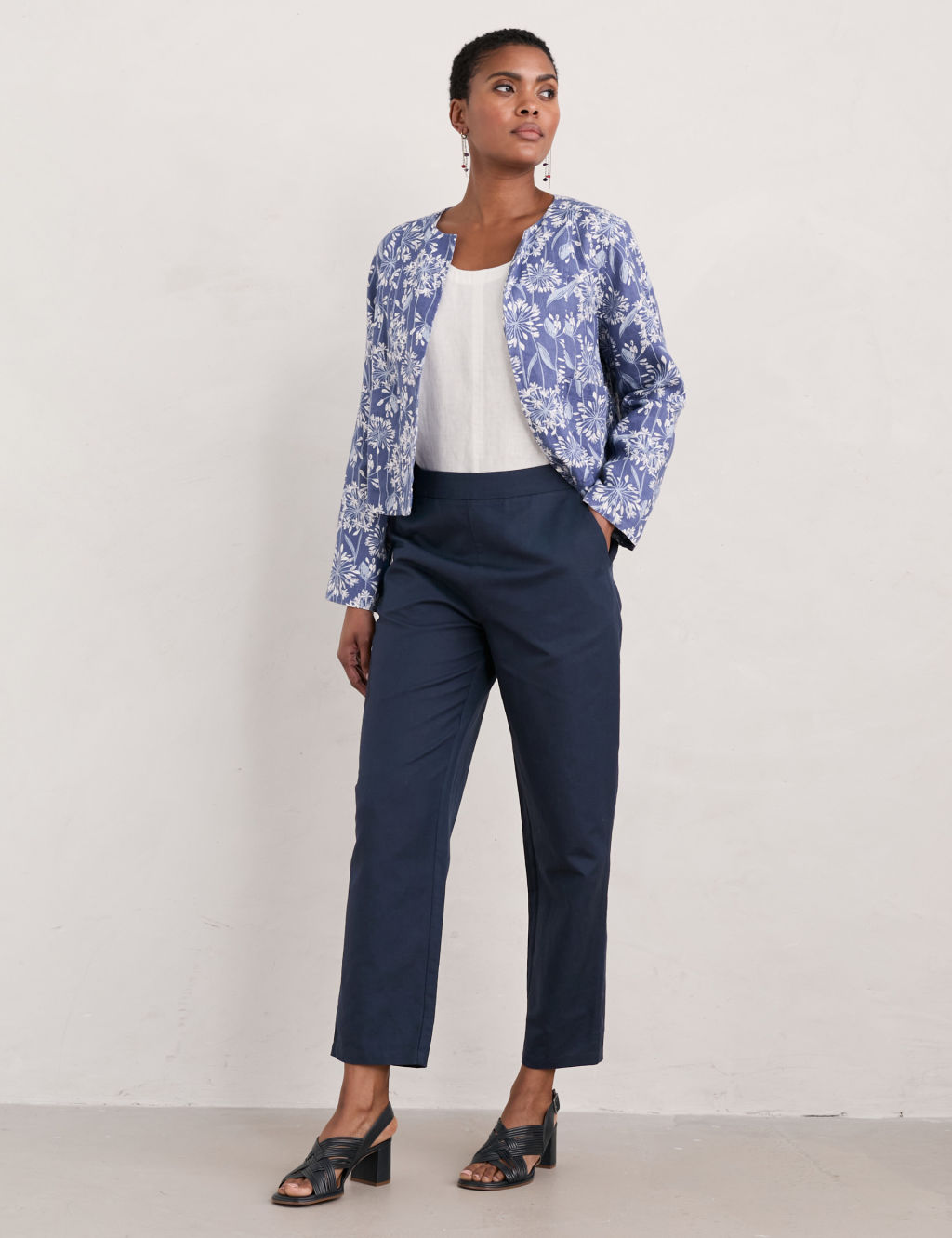 Pure Linen Floral Jacket