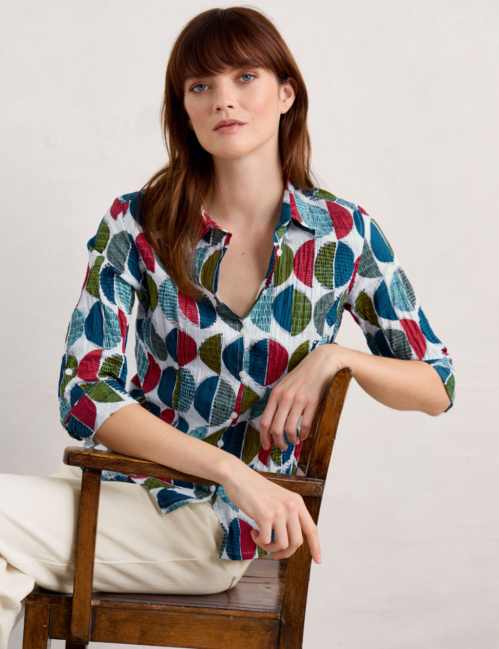 Pure Cotton Geometric Shirt 2 of 5