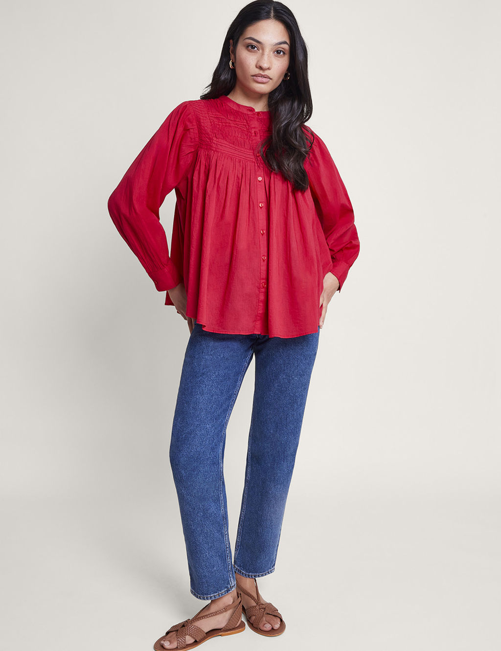 Pure Cotton High Neck Blouse 4 of 4