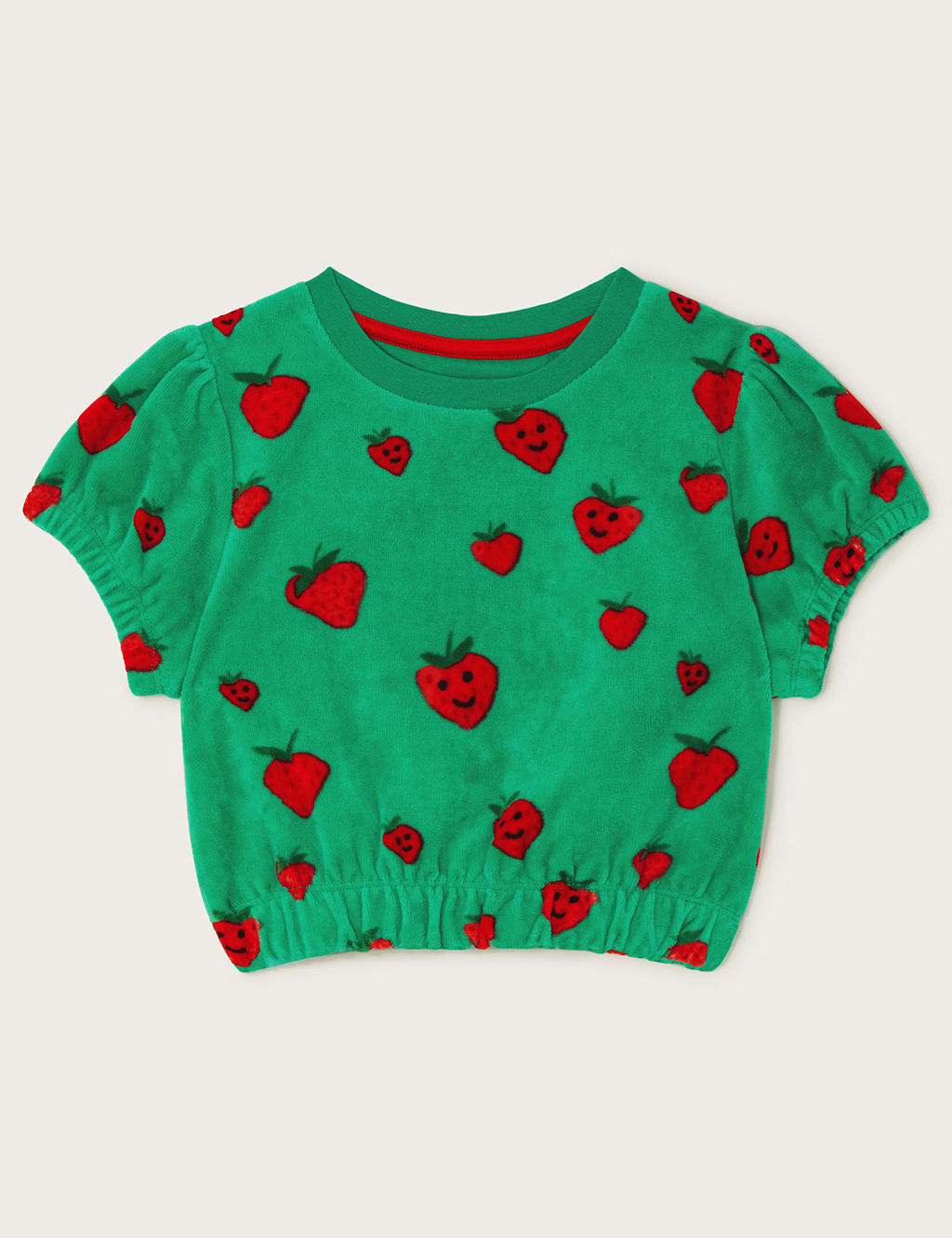 Velour Strawberry Top (3-13 Yrs)