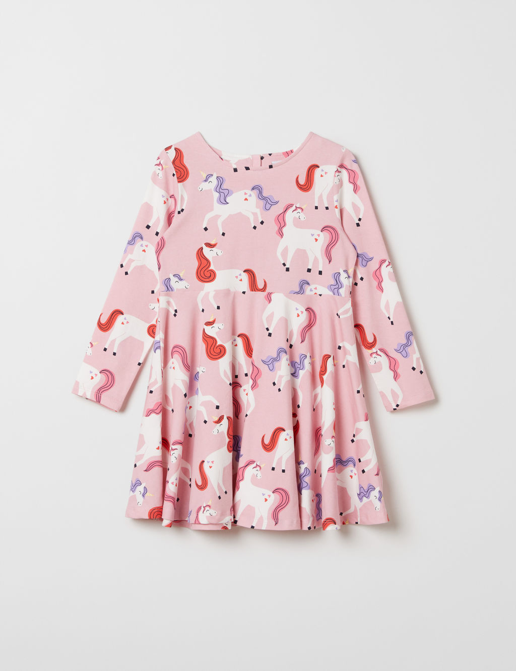 Cotton Rich Unicorn Print Dress (1-7 Yrs) 1 of 7