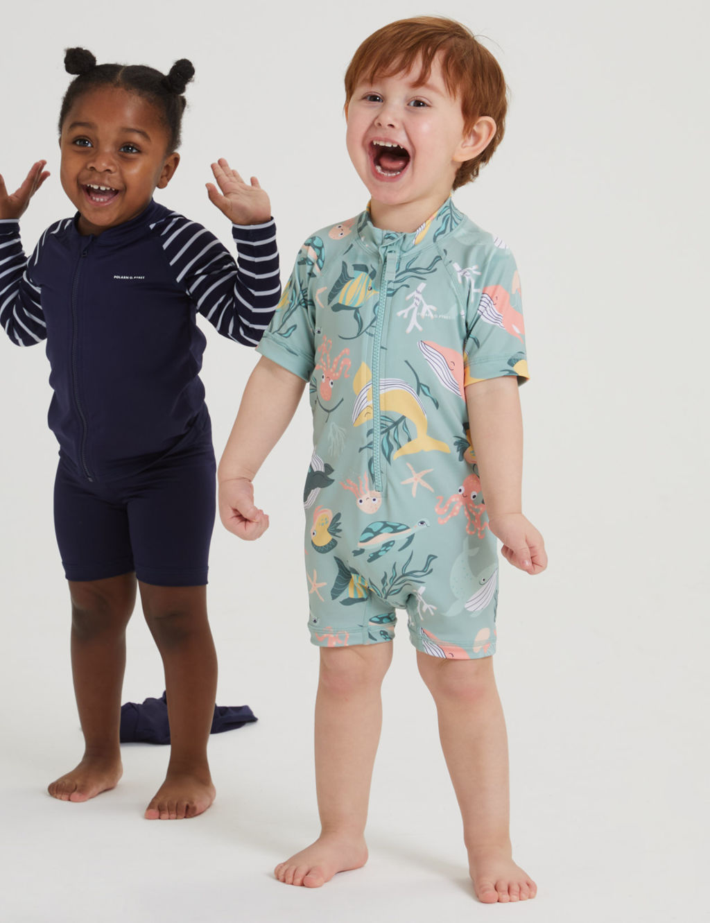 Sea Life Print UV All In One Swimsuit (6 Mths-6 Yrs)