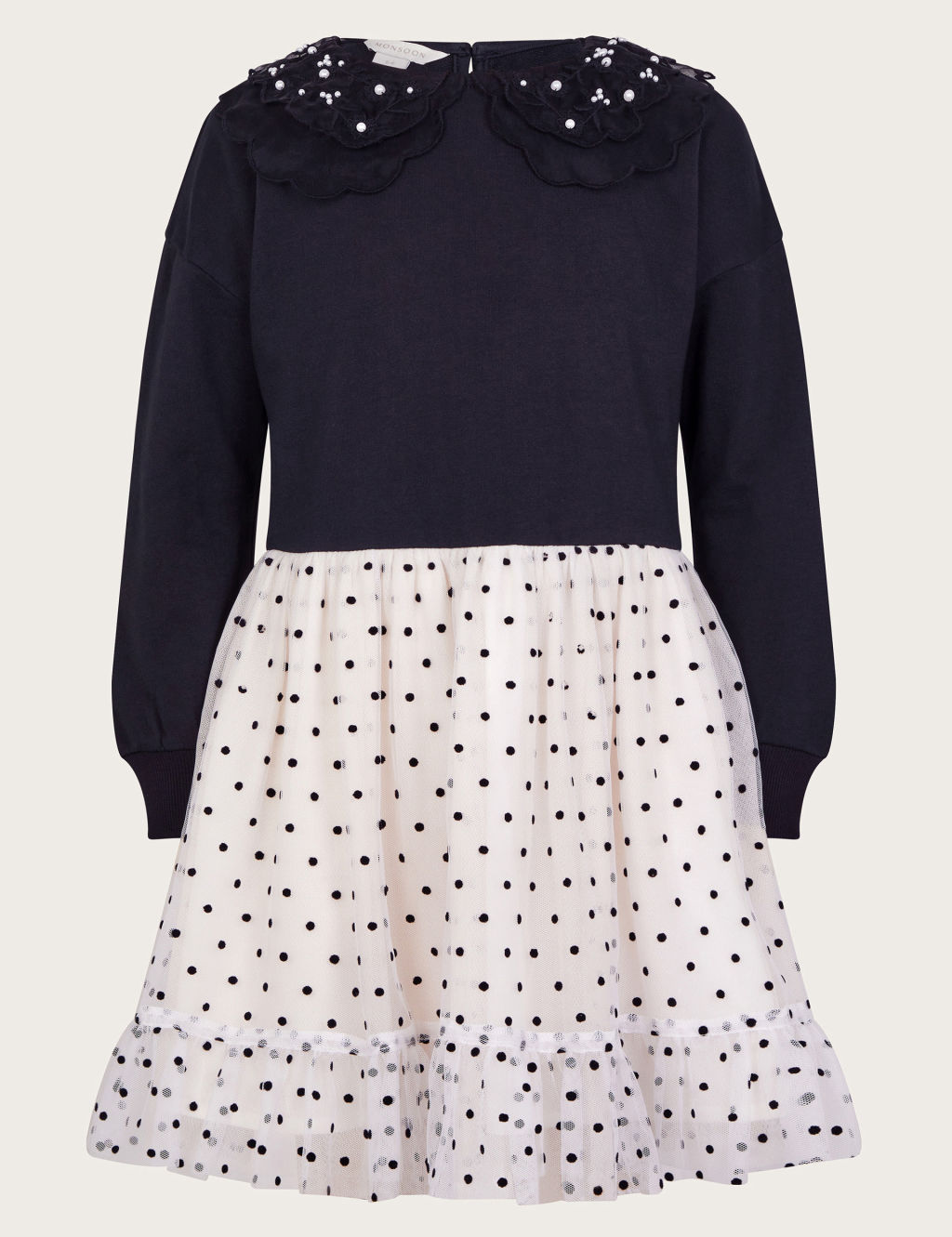 Embellished Polka Dot Dress (3-13 Yrs)