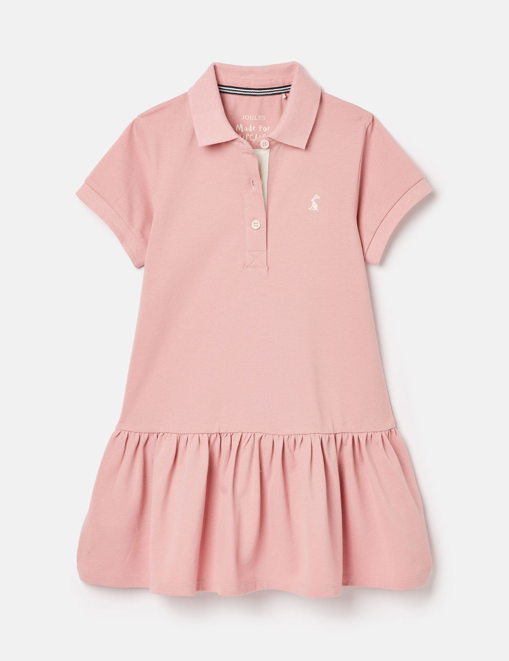 Pure Cotton Tired Hem Polo Dress (2-13 Yrs)