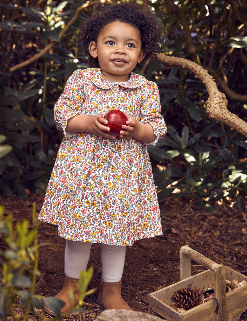 Pure Cotton Cord Floral Dress (6 Mths - 6 Yrs)